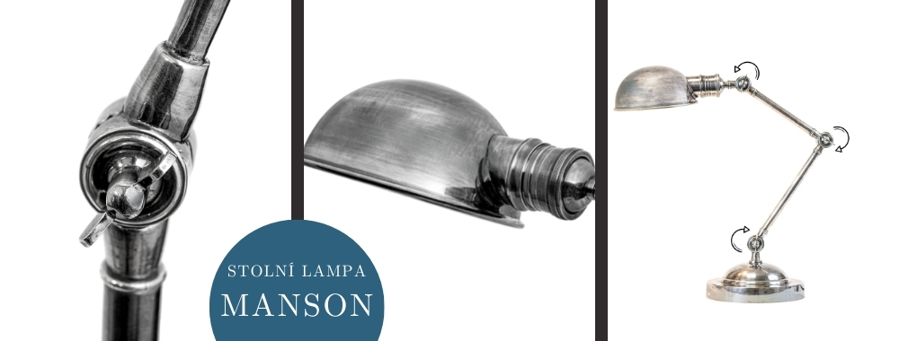 retro stolní lampa Manson